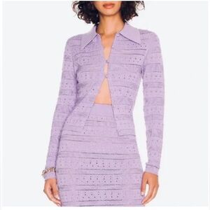 NWT Ronny Kobo Lilac Purple 2 Piece Knit Set